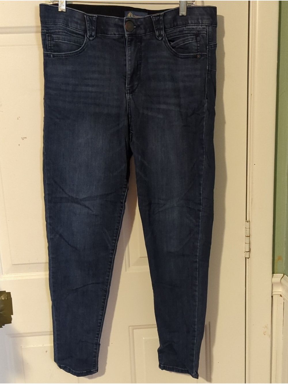 Democracy Dark Blue Skinny Women’s Jeans Ab Solution Size 14 Stretch Waist